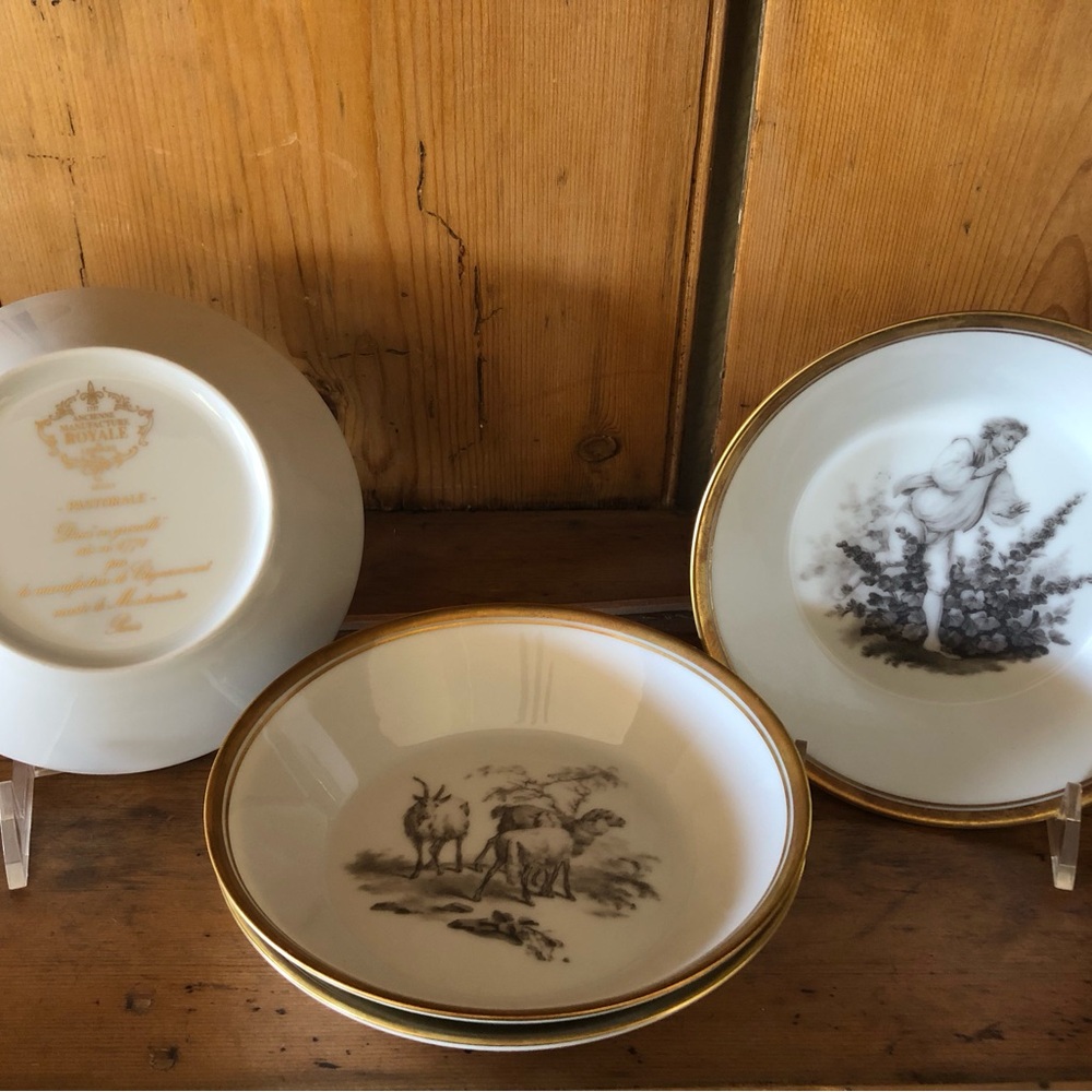Very rare! Ancienne Manufacture Royal de Limoges “Pastorale” pattern. - Picture 9 of 10